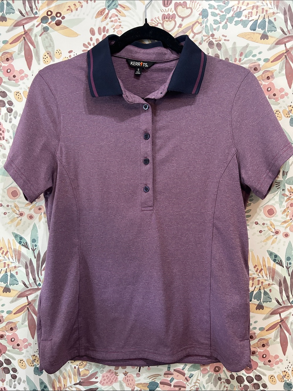 Kerrits Cool Tempo Equestrian Polo Shirt Purple Size Small